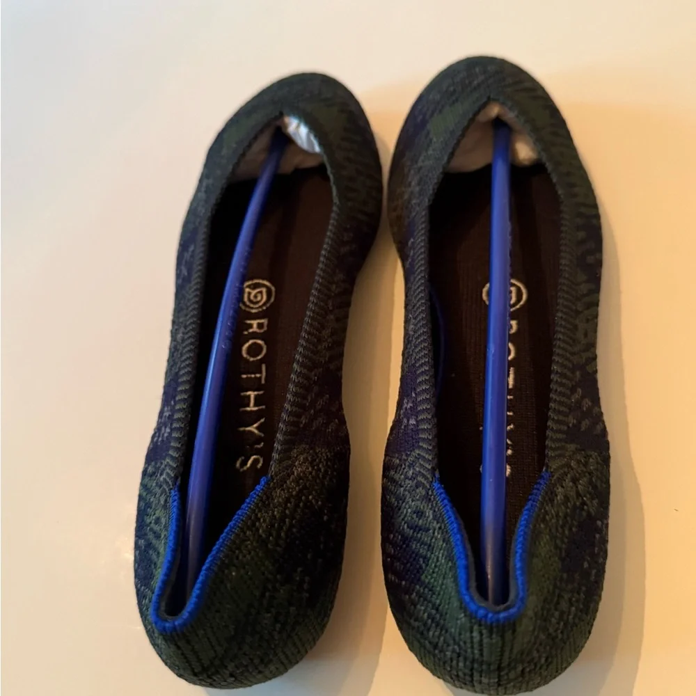 Rothy's Forest Tarton Knit Ballet Flats New Women’s 7